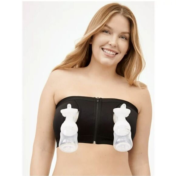 Women's Maternity Hands-Free Nursing Pumping Bandeau Bra Size S - Picture 3 of 5